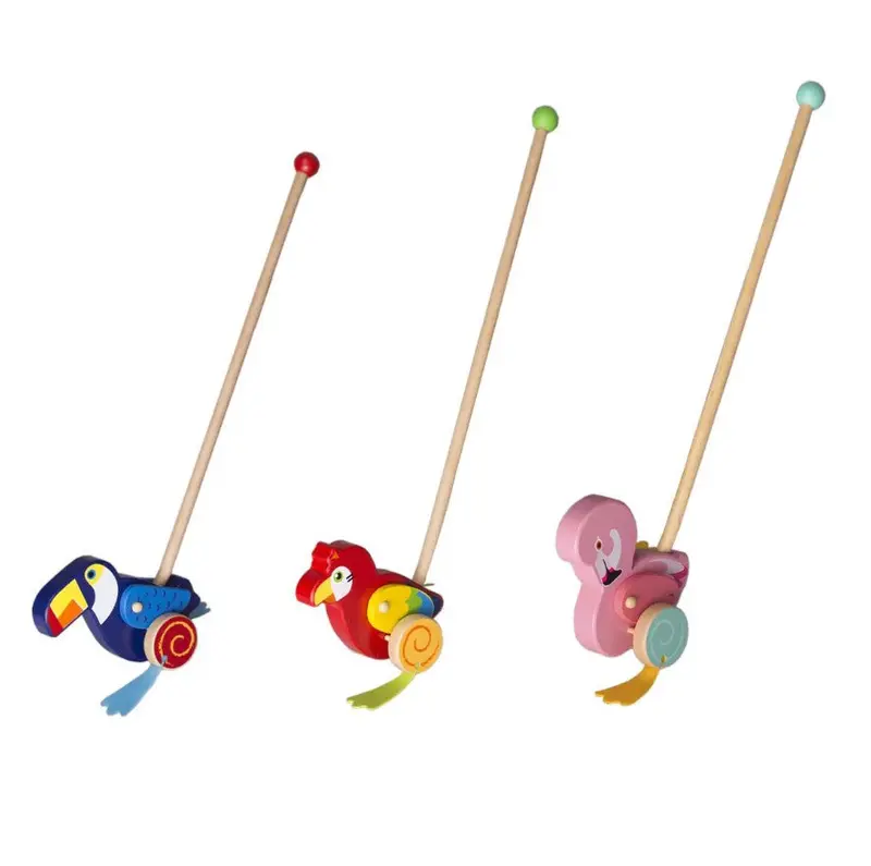 Wooden Push-Along Bird Toy Set 1