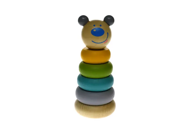 Wooden Ring Stacking Toy – Classic Developmental Baby Toy 1