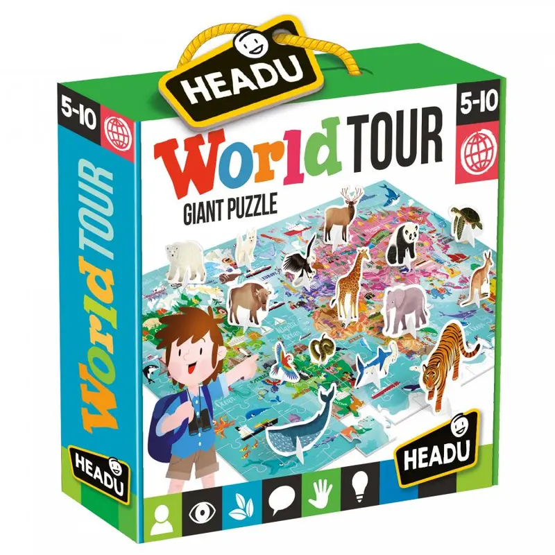 World Tour Giant Floor Puzzle – 100-Piece Educational Map 1