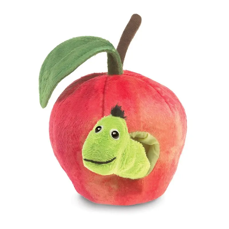 Worm In Apple Puppet – Interactive Hand Puppet For Storytelling 1