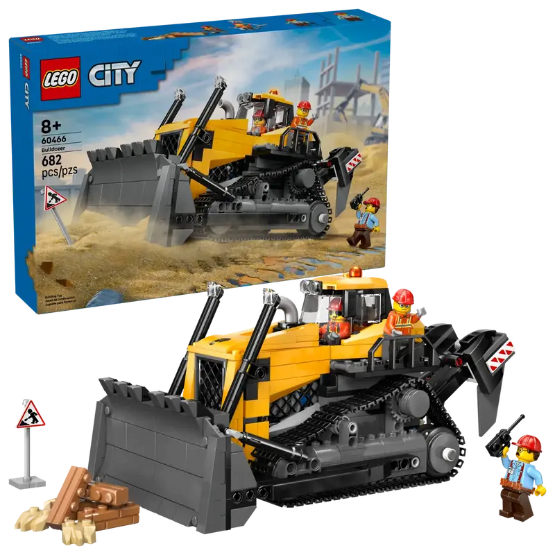 Yellow Bulldozer Construction Vehicle – Lego 60466 1