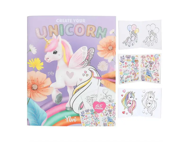 Yliv Unicorn Colouring Book – Illustrated Fantasy Pages 1