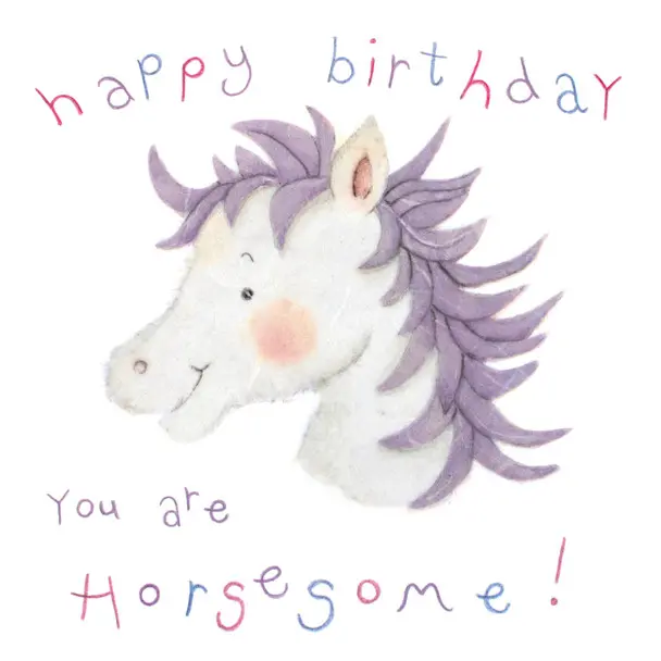 'You Are Horsesome!' Humorous Birthday Card 1