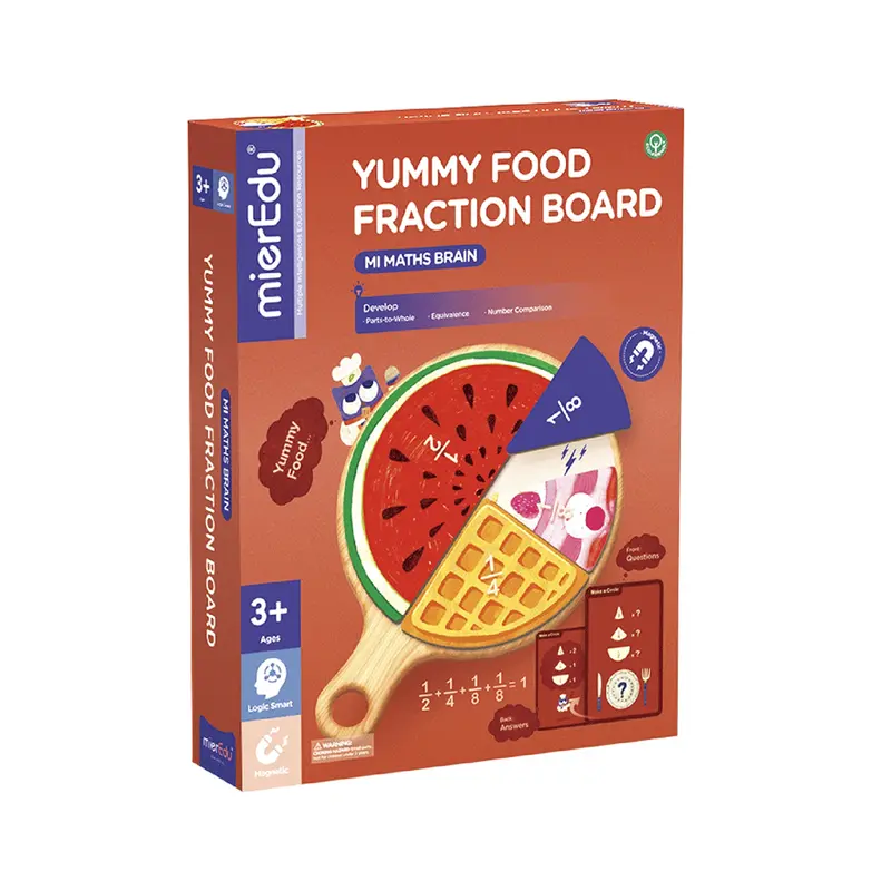 Yummy Food Fractions Learning Board 1
