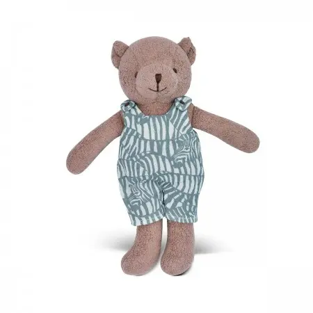 Zebra-Print Cocoa Bear Plush Toy 1