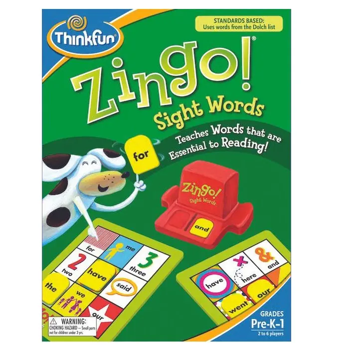 Zingo! Sight Word Learning Game For Early Readers 1