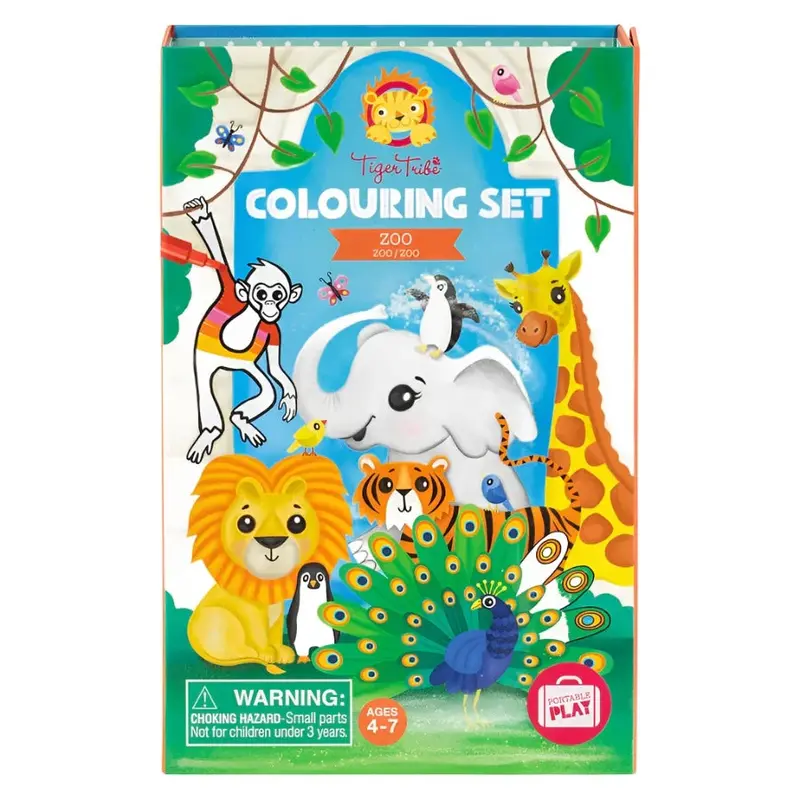 Zoo-Themed Colouring Activity Set 1