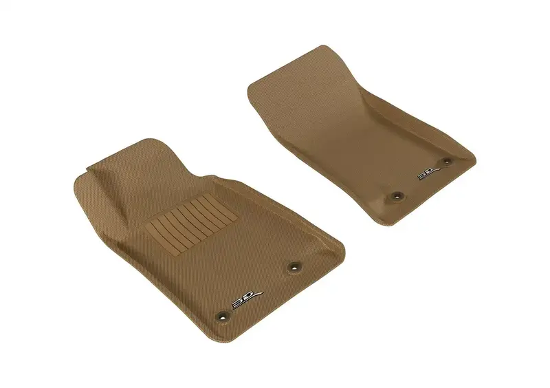 3D Maxpider Kagu Floor Mats – Tan, 2-Piece Front Set With Precision Fit (Model L1Ch01711502) 1