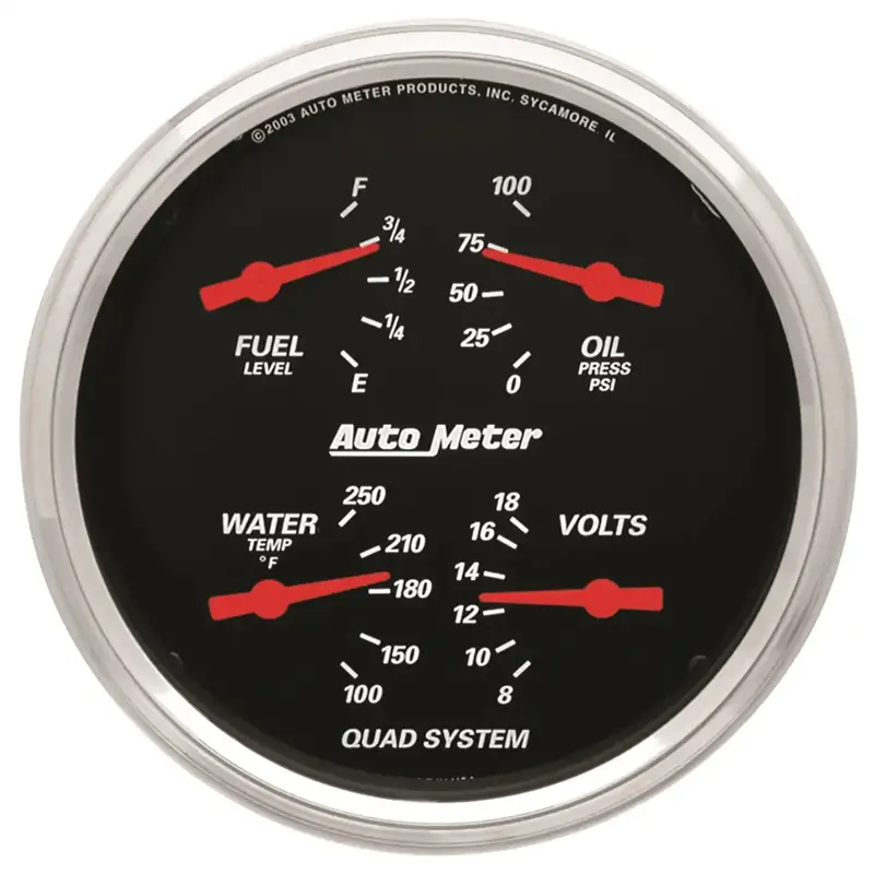 Autometer 1419 Classic Gauge – Perimeter-Illuminated Analog Dial With Incandescent Lighting 1