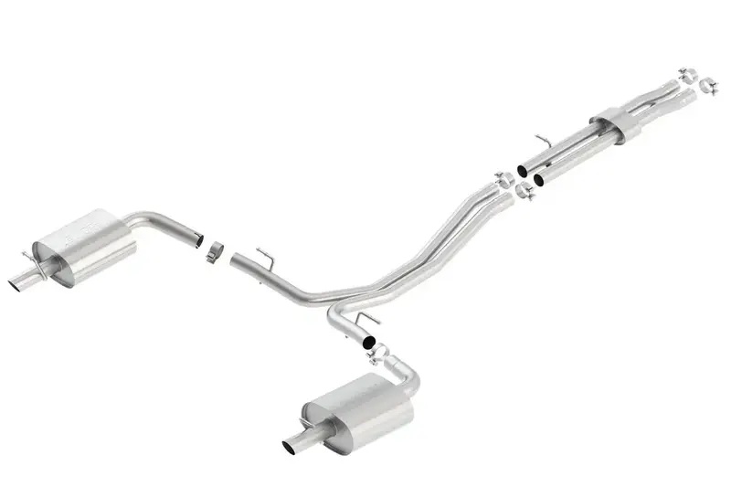 Borla S-Type Cat-Back Exhaust System – Mandrel-Bent Stainless Steel For Aggressive Sound And Flow (Model 140659) 1