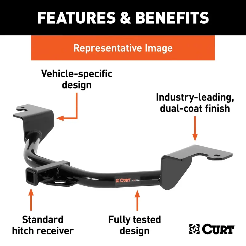Curt Class 2 Trailer Hitch – 1-1/4" Receiver For Select Subaru Legacy & Outback Models 1