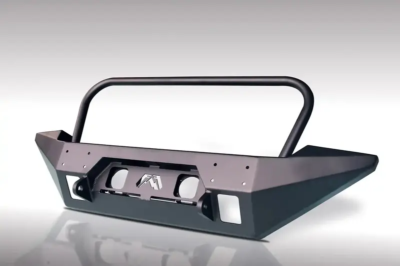 Fab Fours Jk07-B1858-1 Fmj Full-Width Winch Bumper – Two-Tone Black Powder Coat With Grill Guard 1