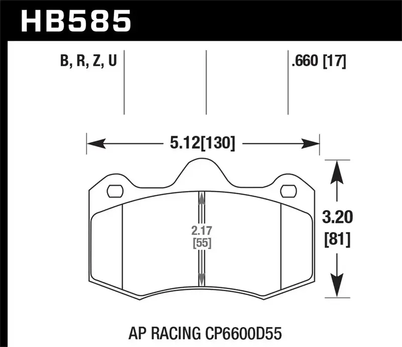 Hawk Performance Hb585Z.660 Ceramic Brake Pads – Quiet, Low-Dust Performance 1