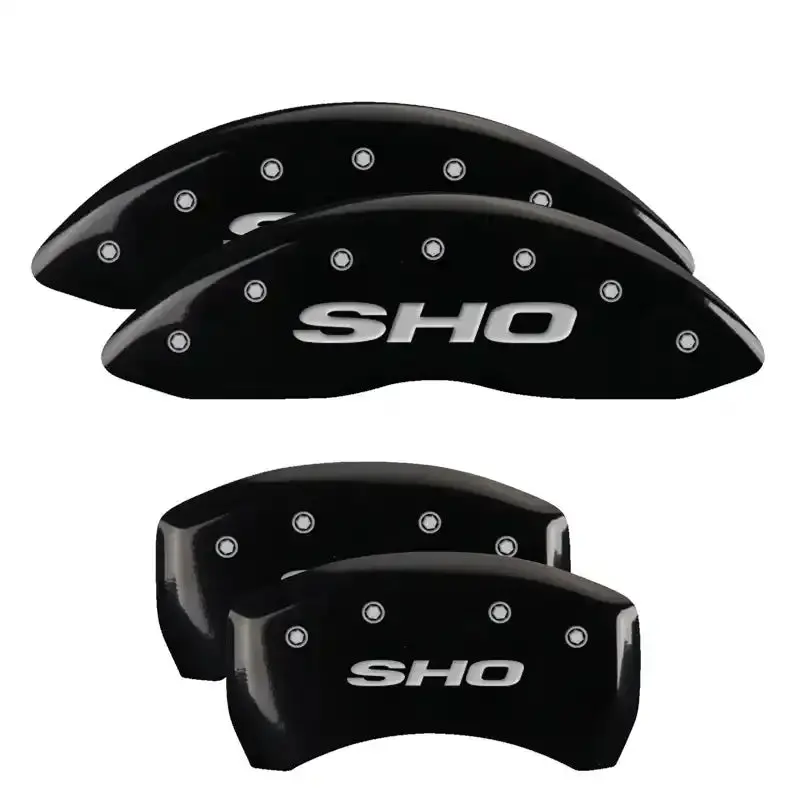 Mgp Engraved Caliper Covers – Front And Rear, Matte Black Finish With Silver Accent 1