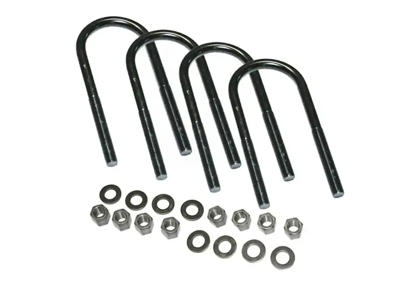 Superlift Heavy-Duty U-Bolt Pack – 9/16" X 4.125" X 13.25" Round With Mounting Hardware (Set Of 4) 1