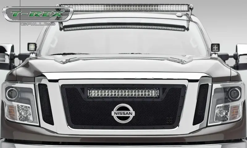 T-Rex Stealth Torch Grille Insert – 3-Piece Mild Steel Design With Matte Black Finish (Model 6317851-Br) 1