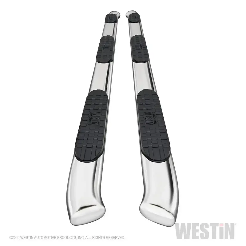 Westin Pro Traxx 5-Inch Oval Stainless Steel Nerf Step Bars For Extended-Cab Double Cab Trucks 1